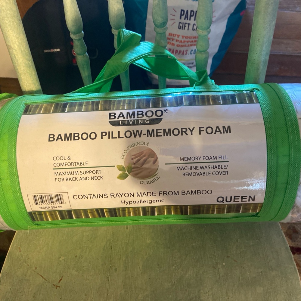 New! Bamboo Pillow with Memory Foam